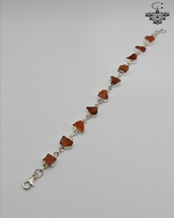 Handmade silver bracelet with frankincense stone
