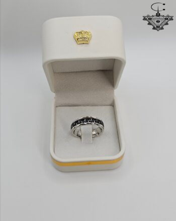 Silver 925 Ring with Square Stone – Modern Men’s Statement Ring