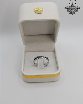 Men’s Silver 925 Ring 4g – Simple Black Line Minimalist Design