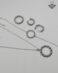Traditional Moroccan Silver Jewelry Set – "دق الإبرة" (Deg Lbra / Stamp of Diouan) 
