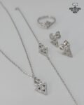Traditional Amazigh "Tazerzit" Silver Jewelry Set – Pave Zircon in Solid 925 Silver